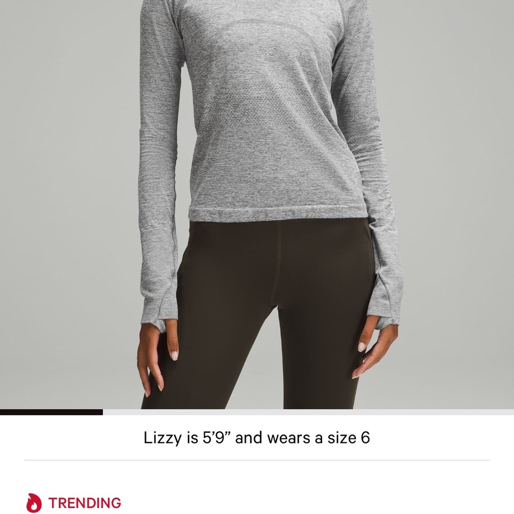 Lululemon Athletica swiftly tech race length grey